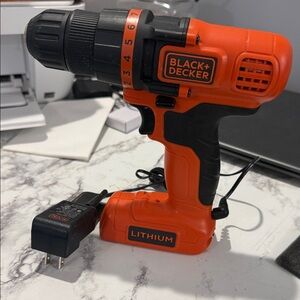Black & Decker Orange and Black Cordless Drill